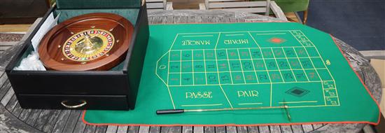 A modern roulette set
